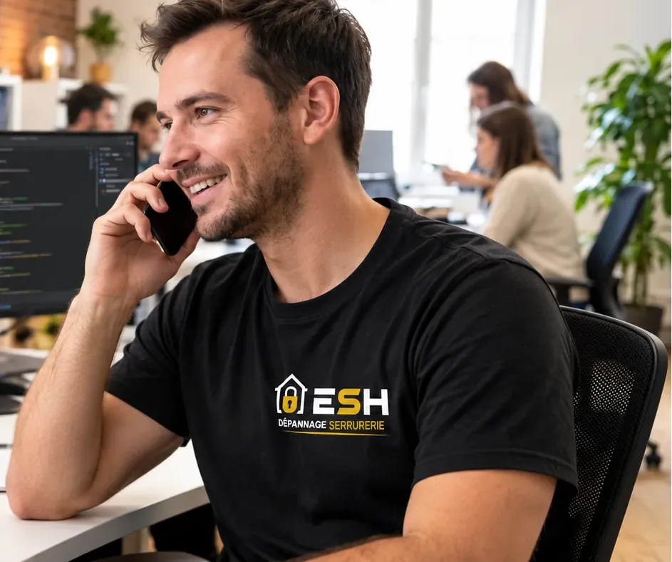 Conseiller ESH au téléphone avec un client